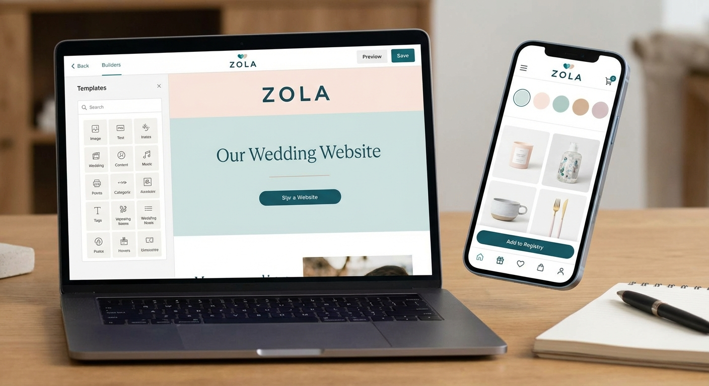 Zola wedding planning app and website builder
