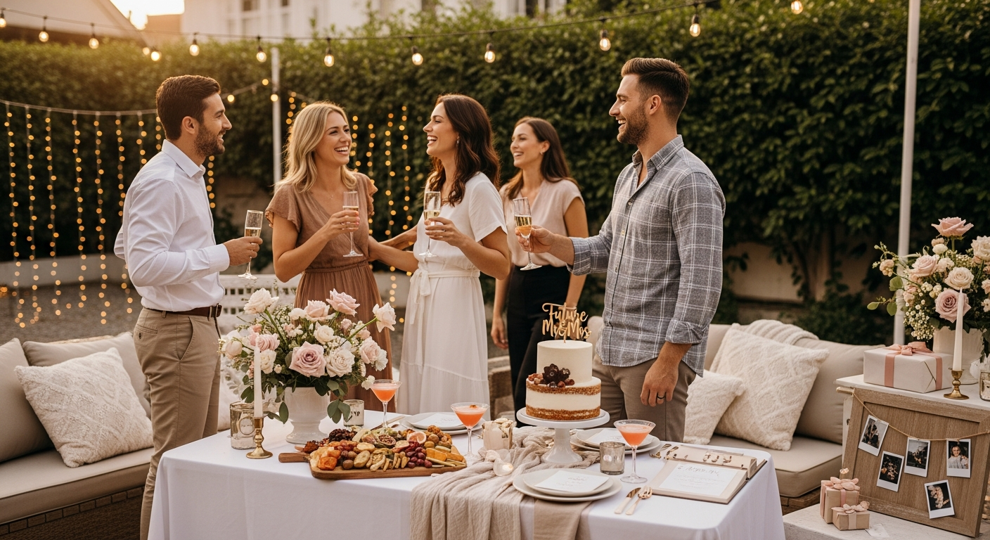 LED string lights for outdoor engagement party decoration