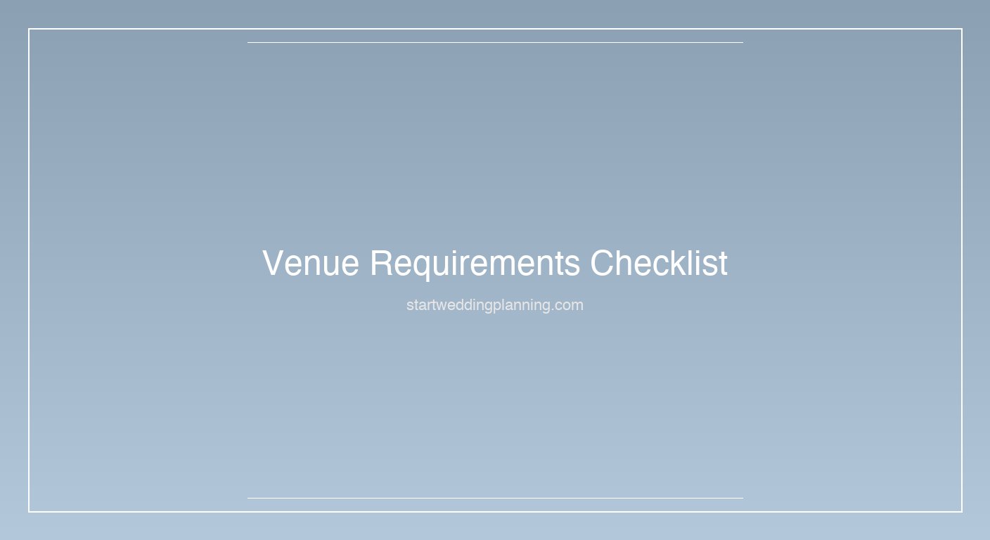 Wedding planning notebook open to a venue requirements checklist