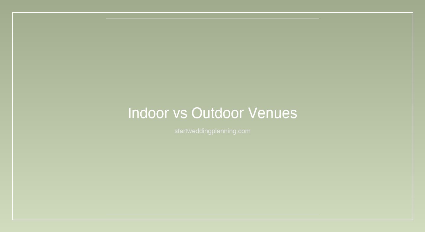 Split image showing an indoor ballroom wedding setup and an outdoor garden ceremony