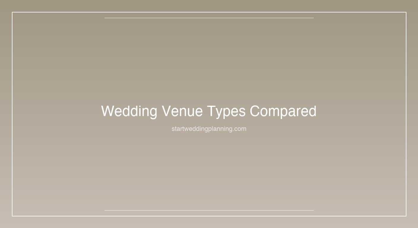 Collage showing different wedding venue types including barn, hotel ballroom, garden, and rooftop